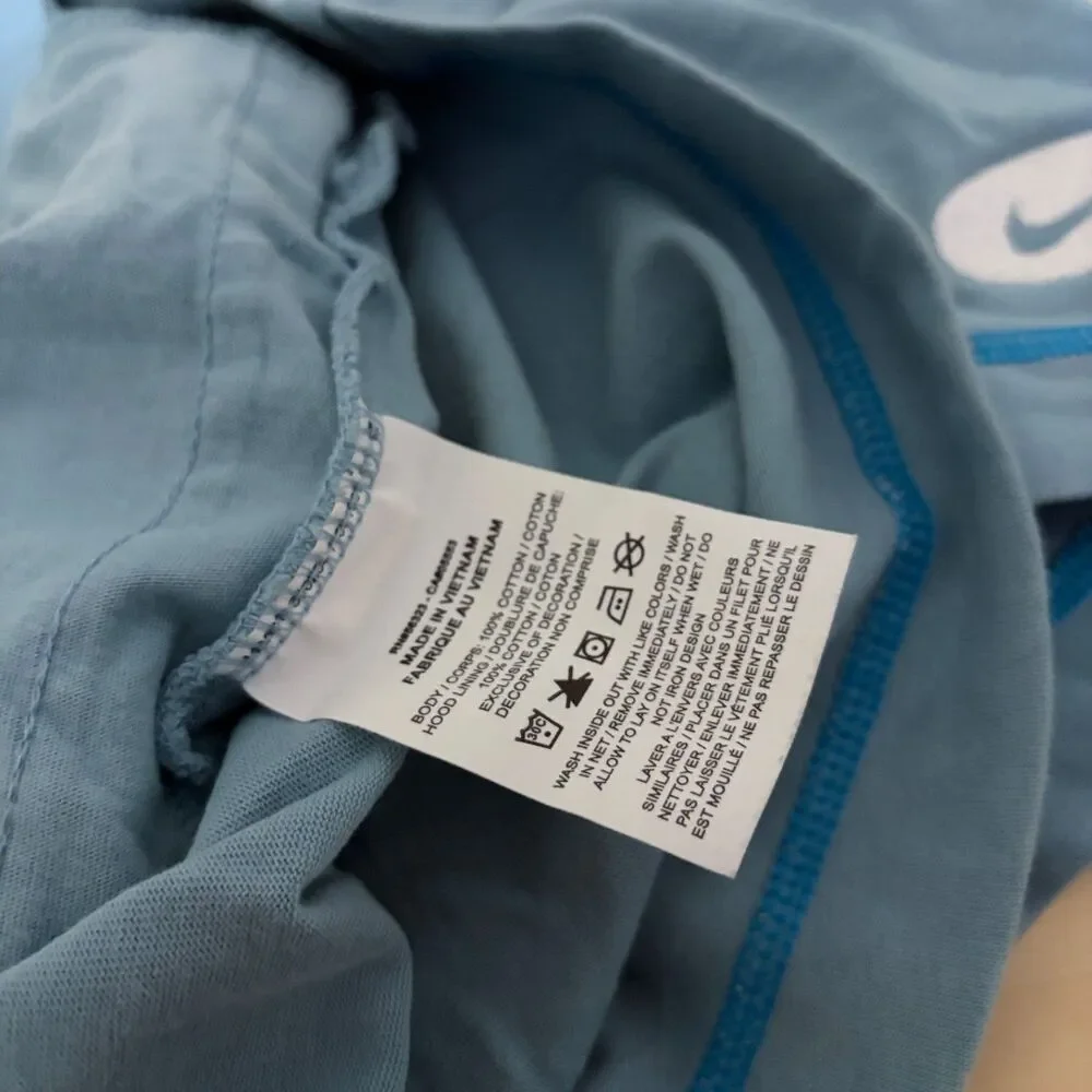 Nike Romper Women's Small Blue One Piece Hoodie 1/4 Zip Sweatshirt Short Sleeve